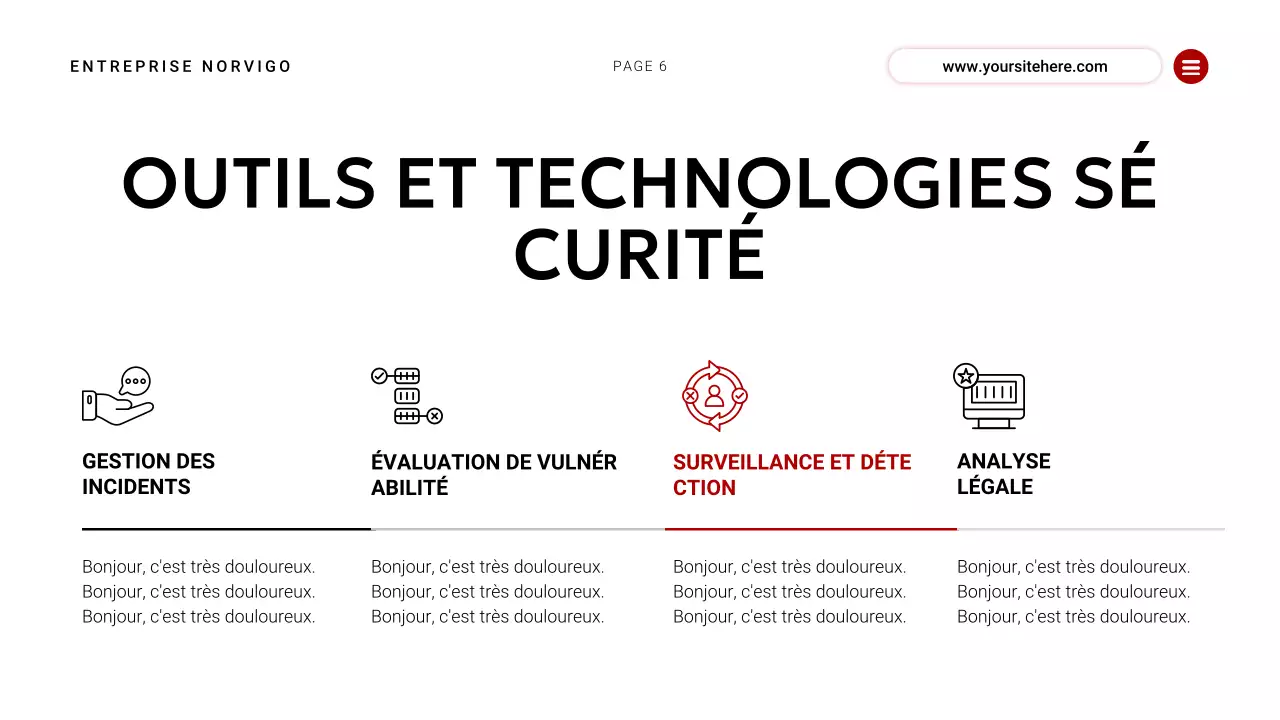 événement de cybersécurité moderne rouge