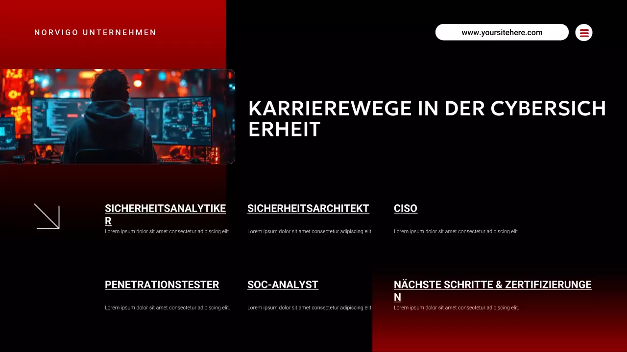 rotes modernes Cybersicherheits-Event