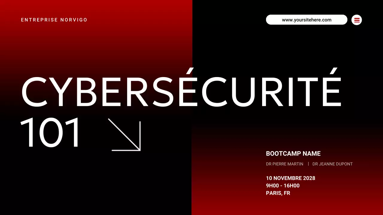 événement de cybersécurité moderne rouge