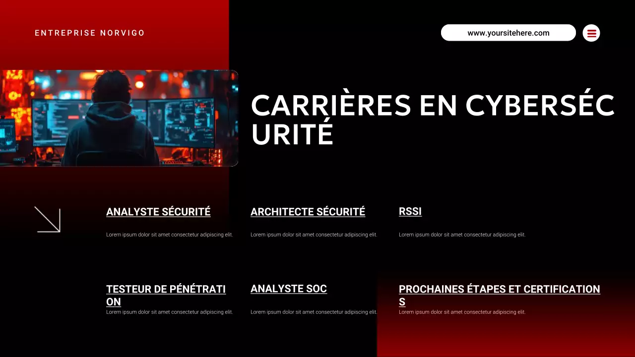 événement de cybersécurité moderne rouge