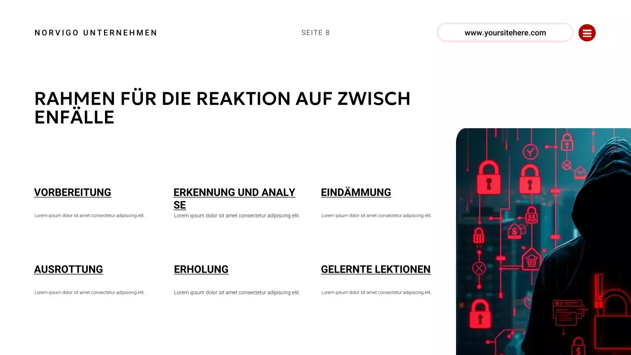 rotes modernes Cybersicherheits-Event