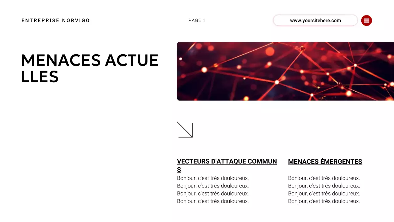 événement de cybersécurité moderne rouge