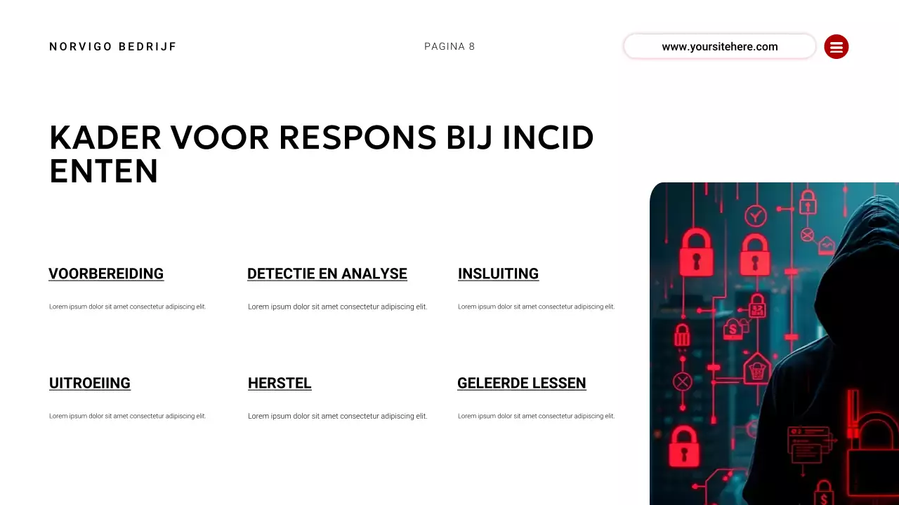 rood modern cyberveiligheidsevenement