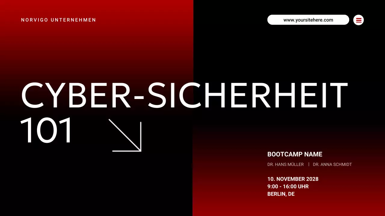 rotes modernes Cybersicherheits-Event