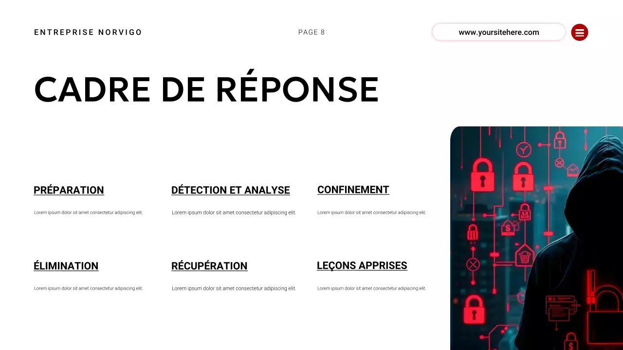 événement de cybersécurité moderne rouge