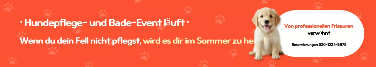 Oranges Baby-Haustier-Event