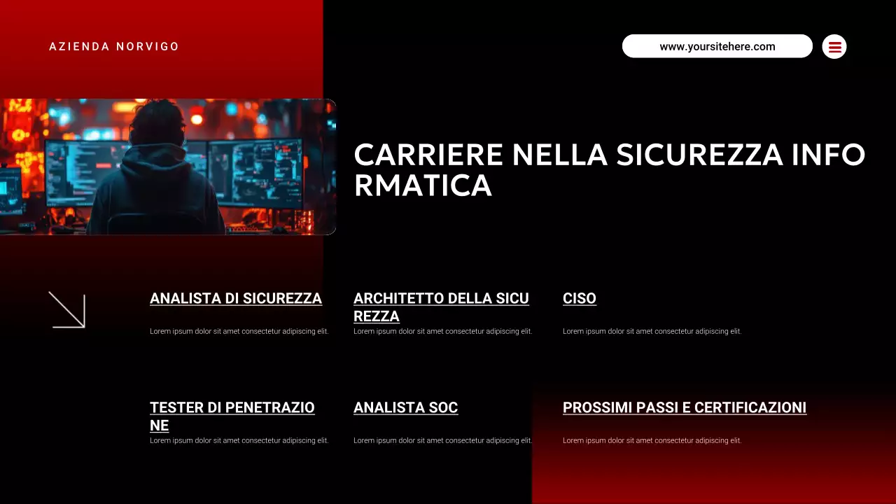 evento moderno sulla sicurezza informatica rossa