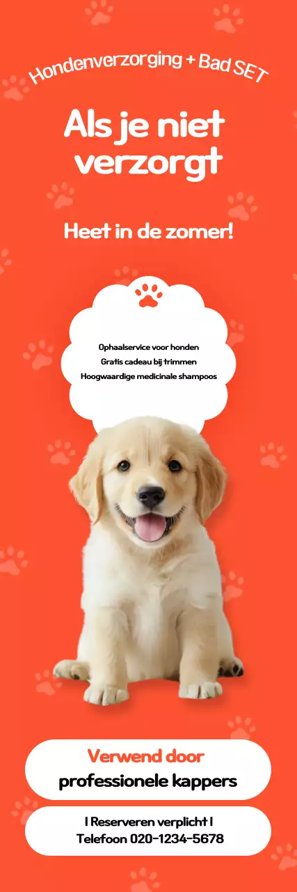 Oranje Schone Huisdier Advertentie