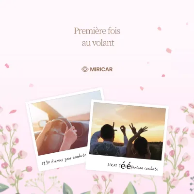 Anniversaire de la voiture rose pour bébé