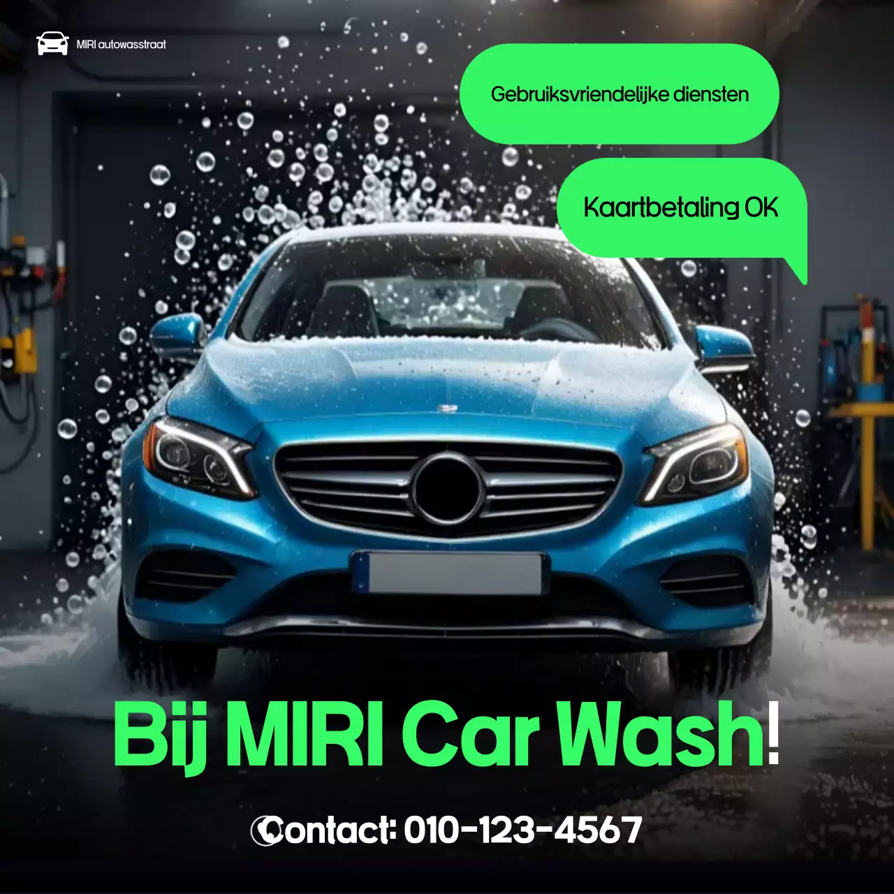 Advertentie voor Blue Modern Car Wash