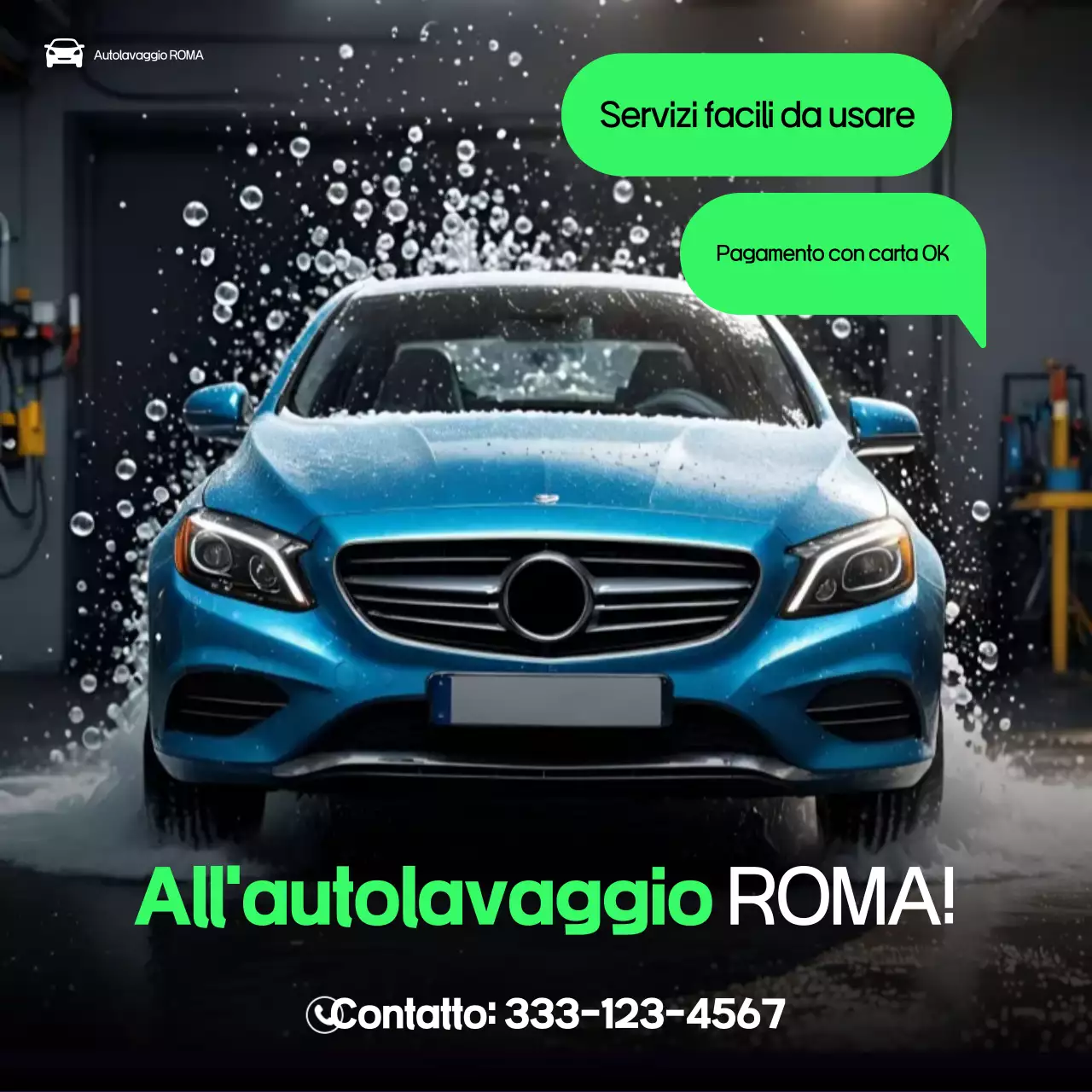 Pubblicità di Blue Modern Car Wash