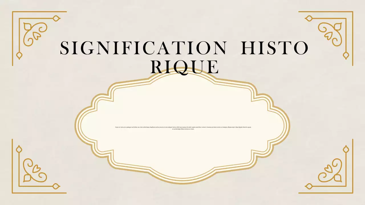 Présentation des études historiques classiques beiges