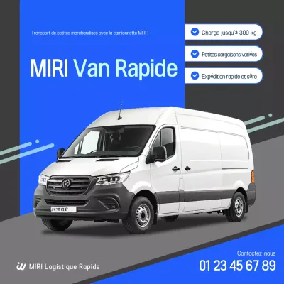 Publicité de service rapide Blue Modern Logistics