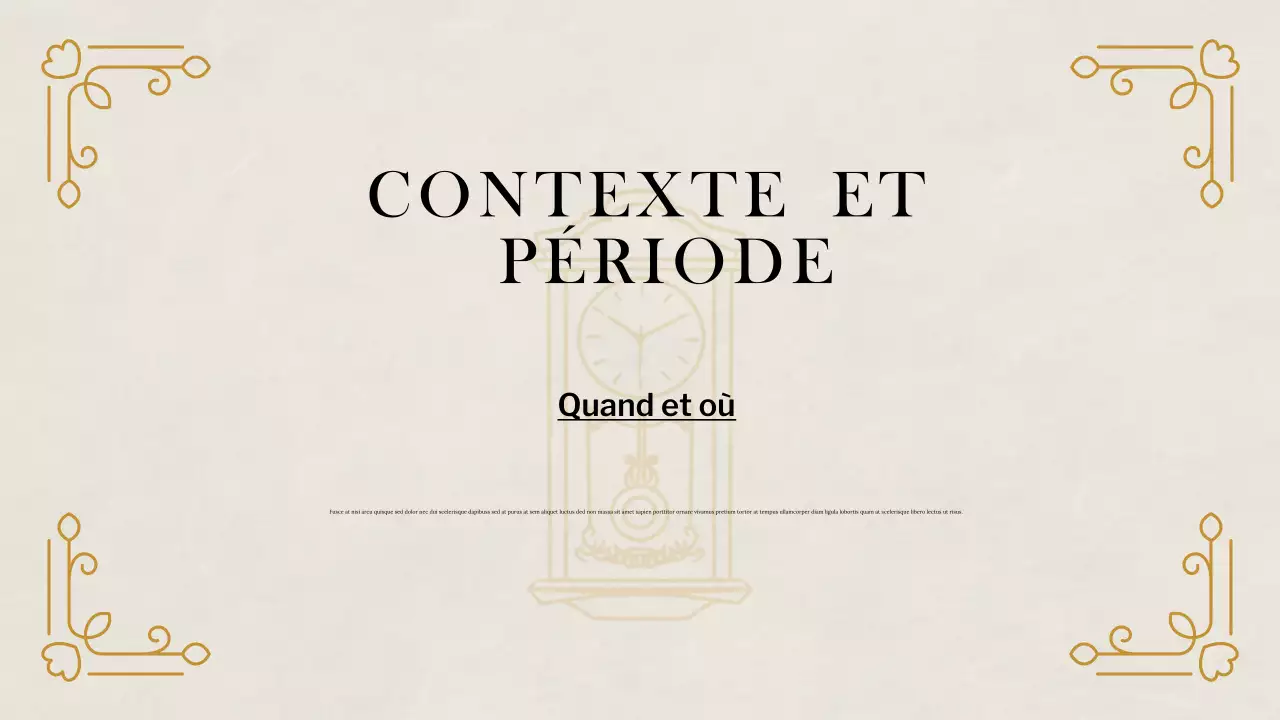 Présentation des études historiques classiques beiges
