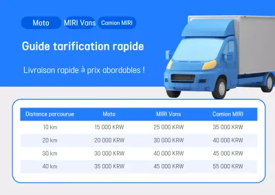 Guide des tarifs d'expédition Blue Modern