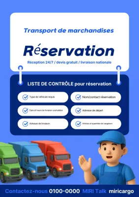 Guide de réservation de transport Blue Cargo