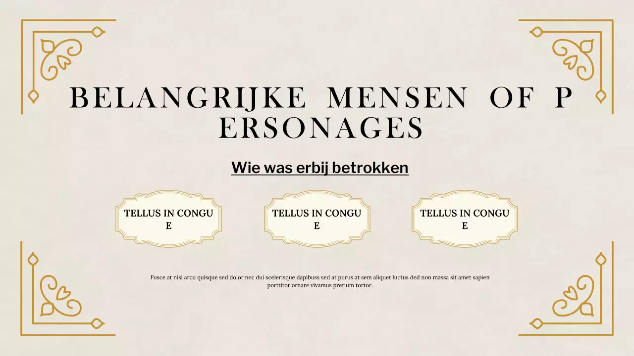 Beige Klassieke Historische Studies Presentatie