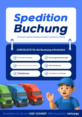 Blue Cargo Transportation Reservierungsleitfaden