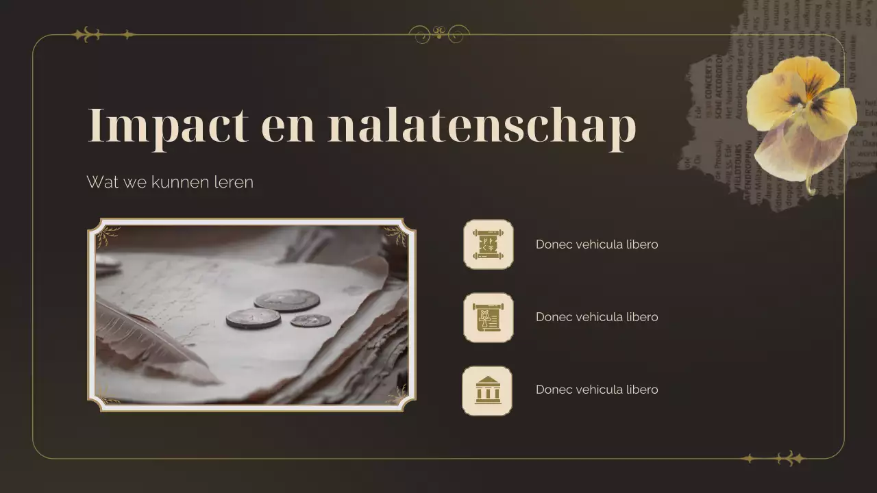 Brown Vintage Literatuur Historische Studies Presentatie