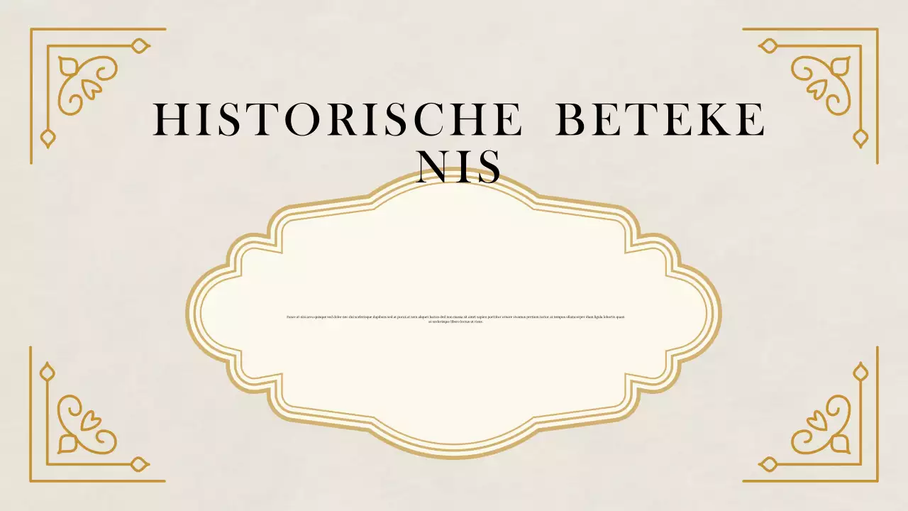 Beige Klassieke Historische Studies Presentatie