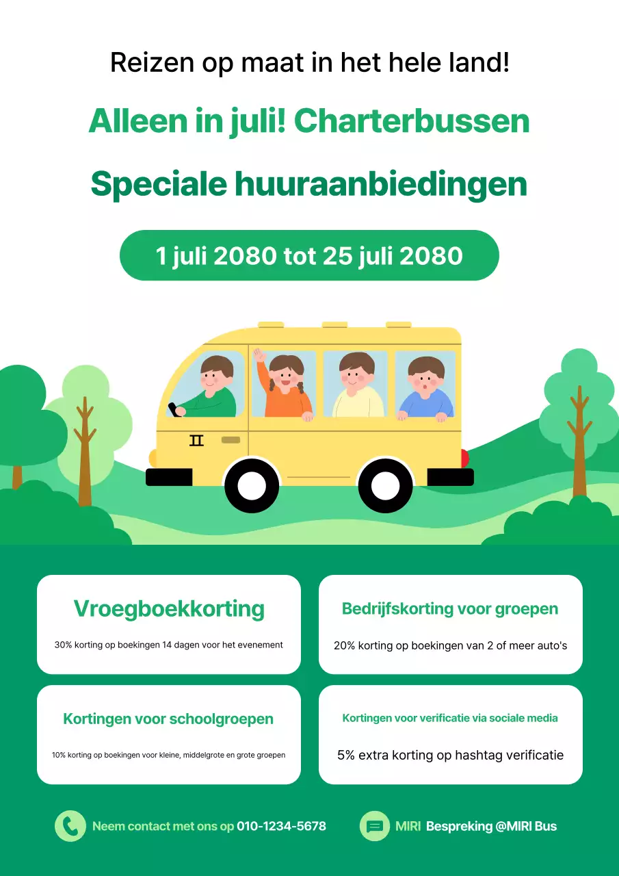 Groene Eenvoudige Evenement Promotie