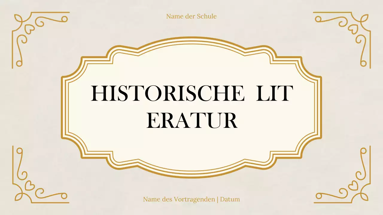 Beige Klassische Historische Studien Präsentation