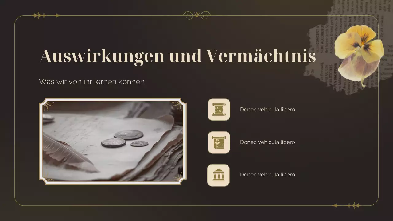 Braune Vintage Literatur Historische Studien Präsentation