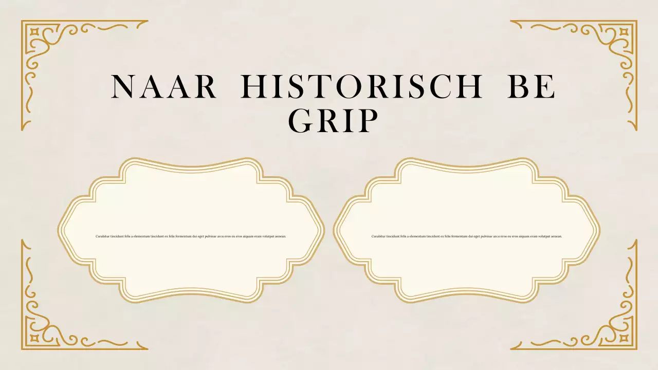 Beige Klassieke Historische Studies Presentatie