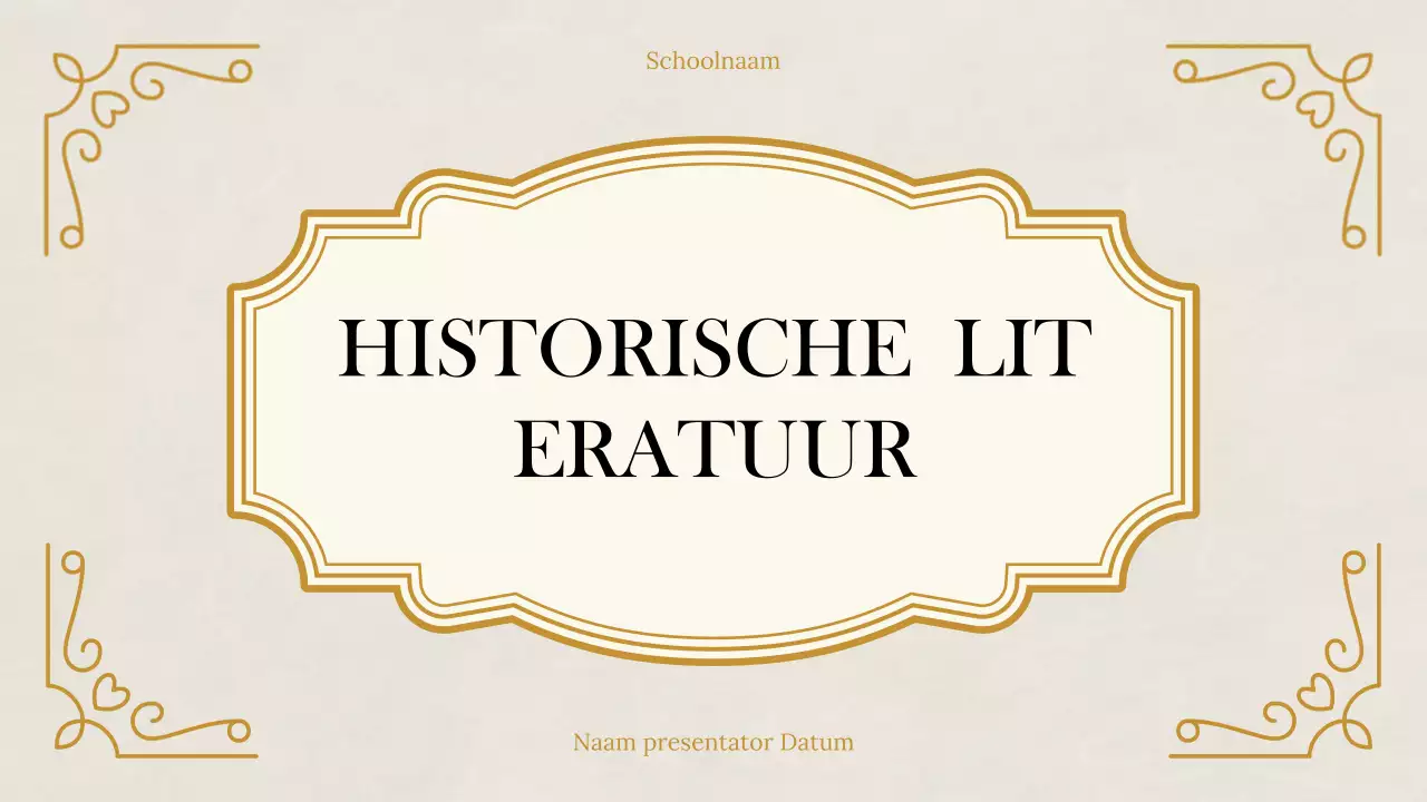 Beige Klassieke Historische Studies Presentatie