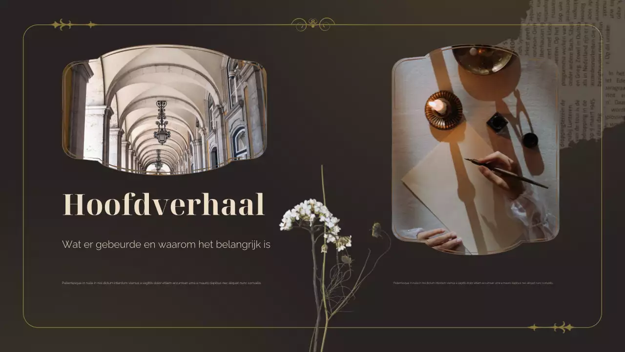 Brown Vintage Literatuur Historische Studies Presentatie