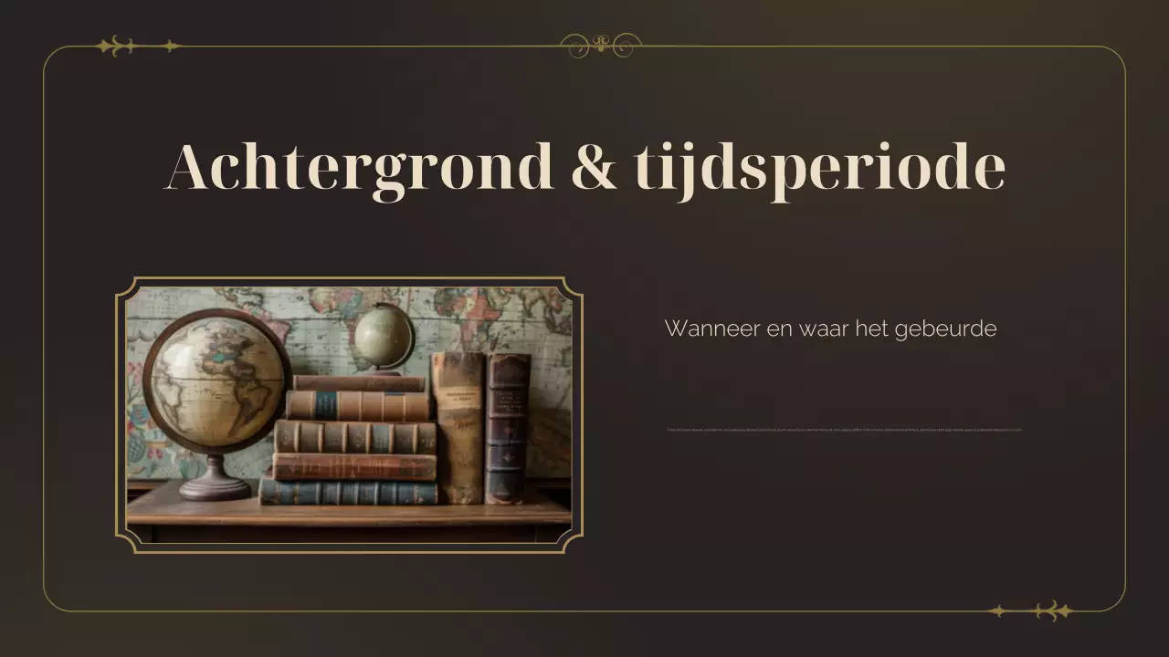 Brown Vintage Literatuur Historische Studies Presentatie