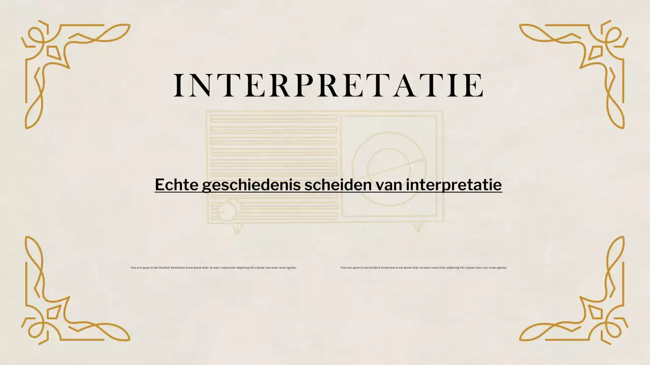 Beige Klassieke Historische Studies Presentatie