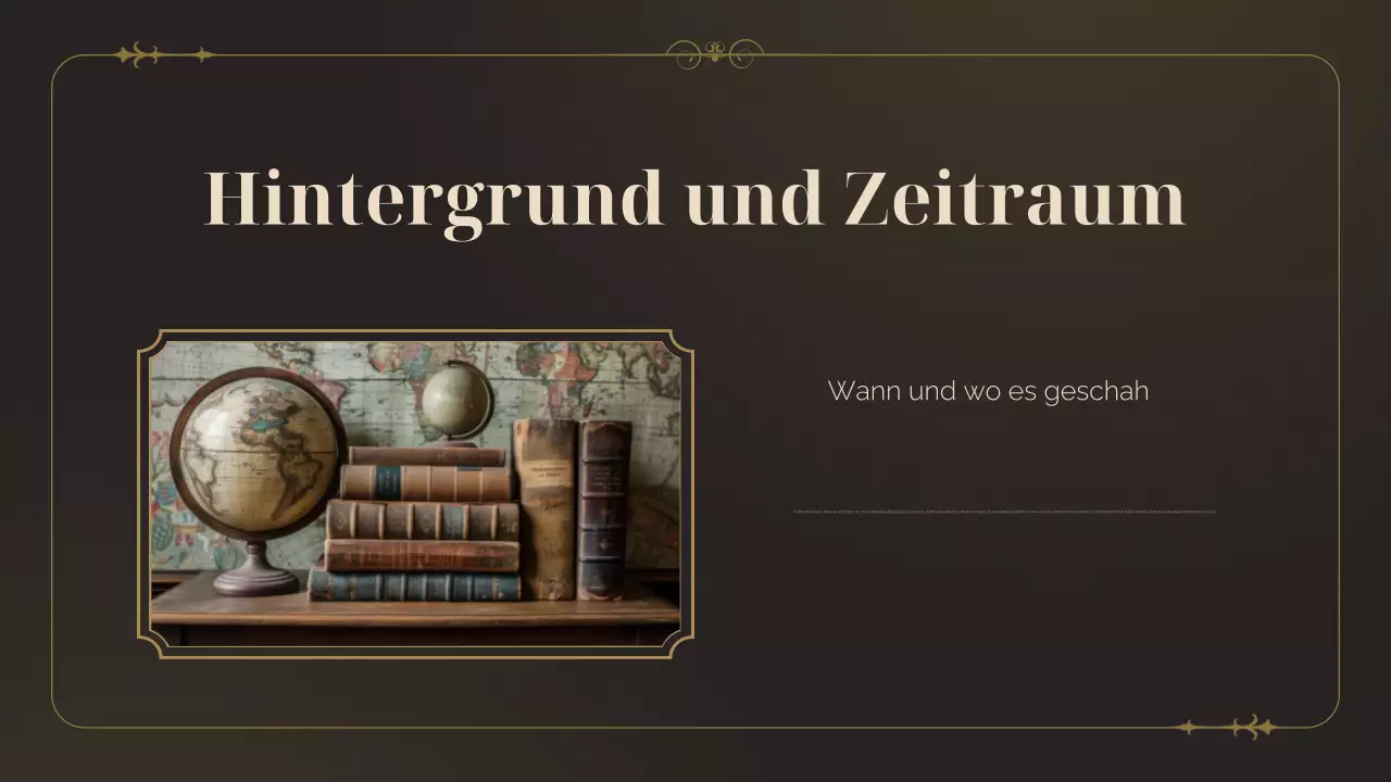 Braune Vintage Literatur Historische Studien Präsentation