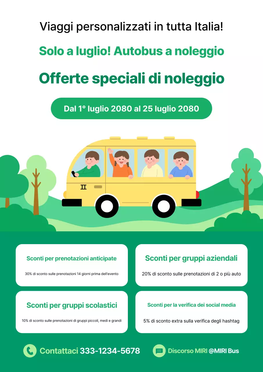 Promozione di eventi Green Simple
