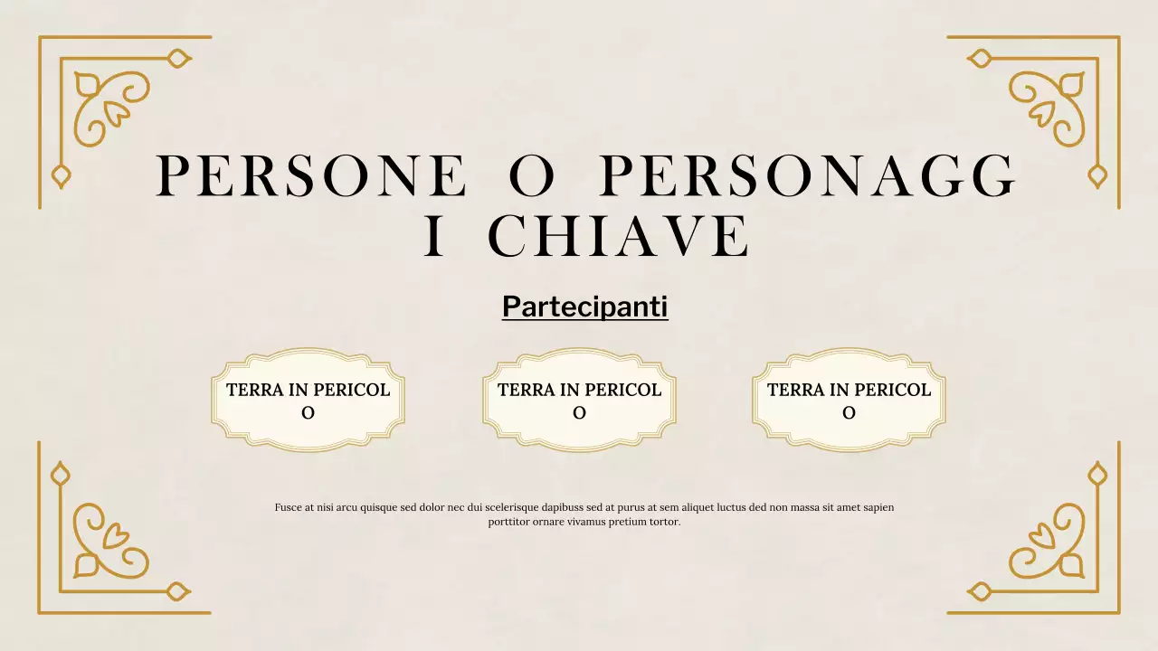 Presentazione di studi storici classici Beige