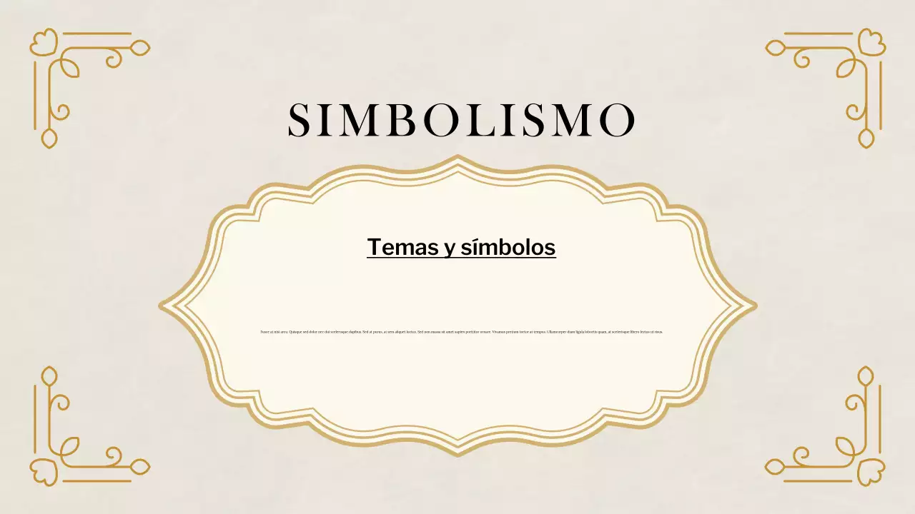 Presentación de estudios históricos clásicos beige