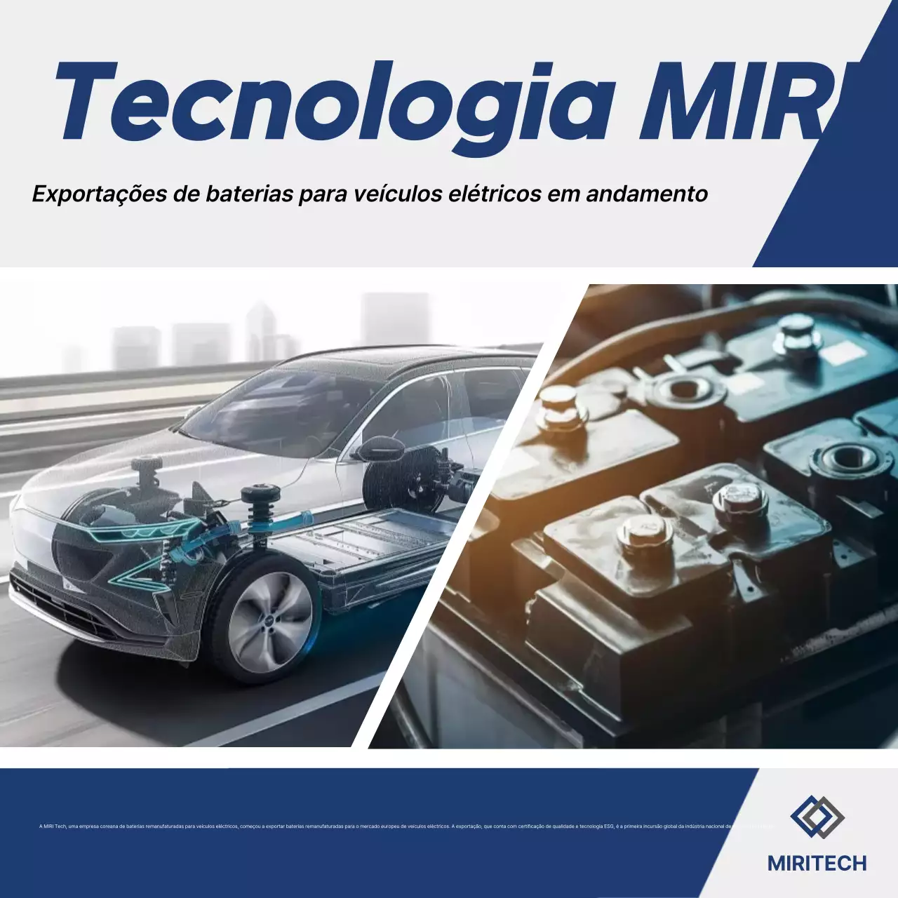 Anúncio de peças de carros elétricos modernos azuis