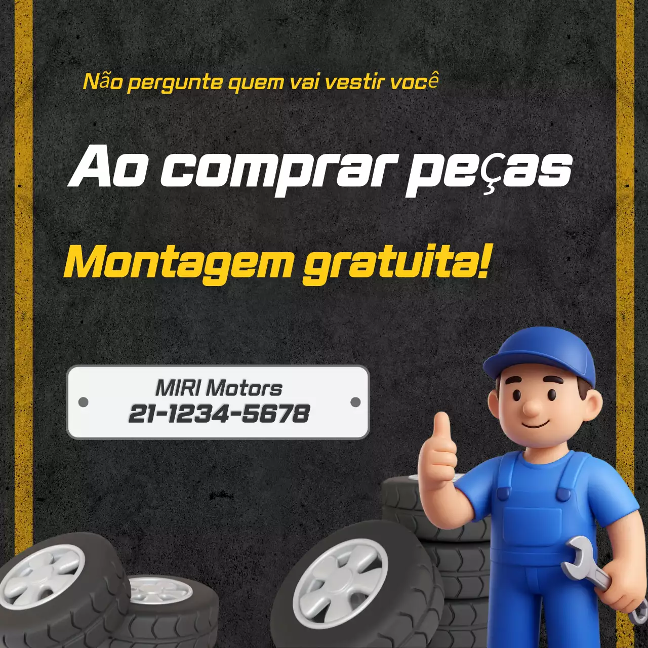 Reparo de peças automotivas básicas pretas