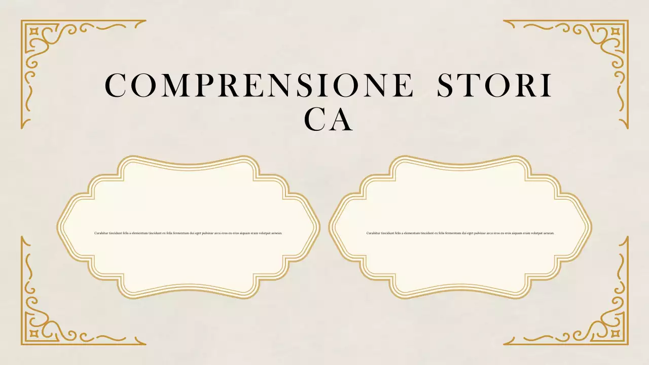 Presentazione di studi storici classici Beige