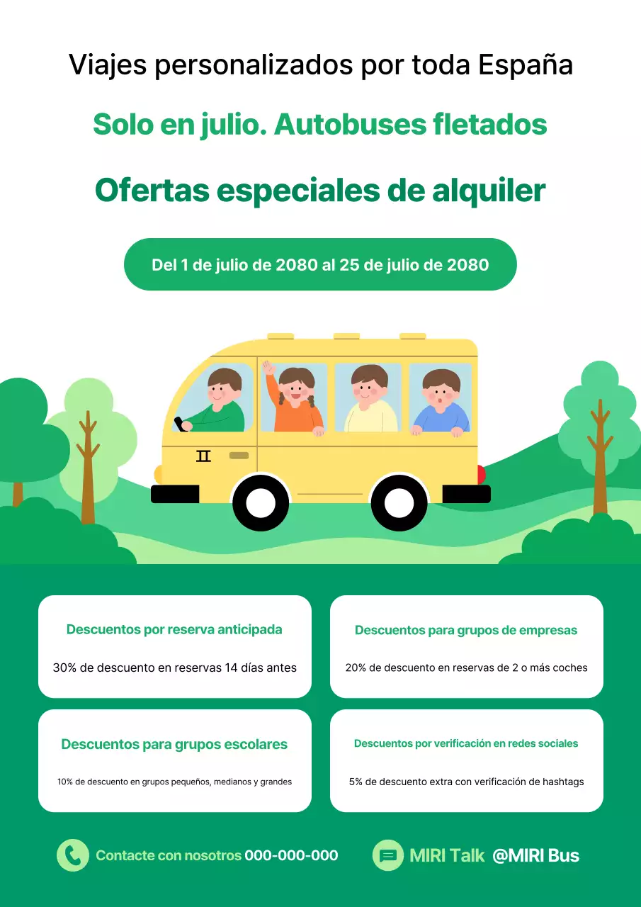 Promoción de eventos Green Simple