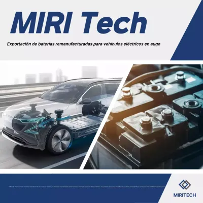 Anuncio de piezas de coches eléctricos modernos de color azul