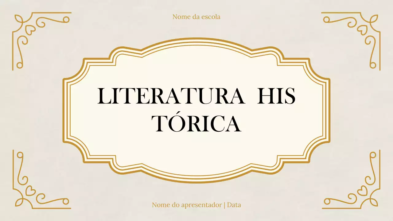 Apresentação de Estudos Históricos Clássicos Bege