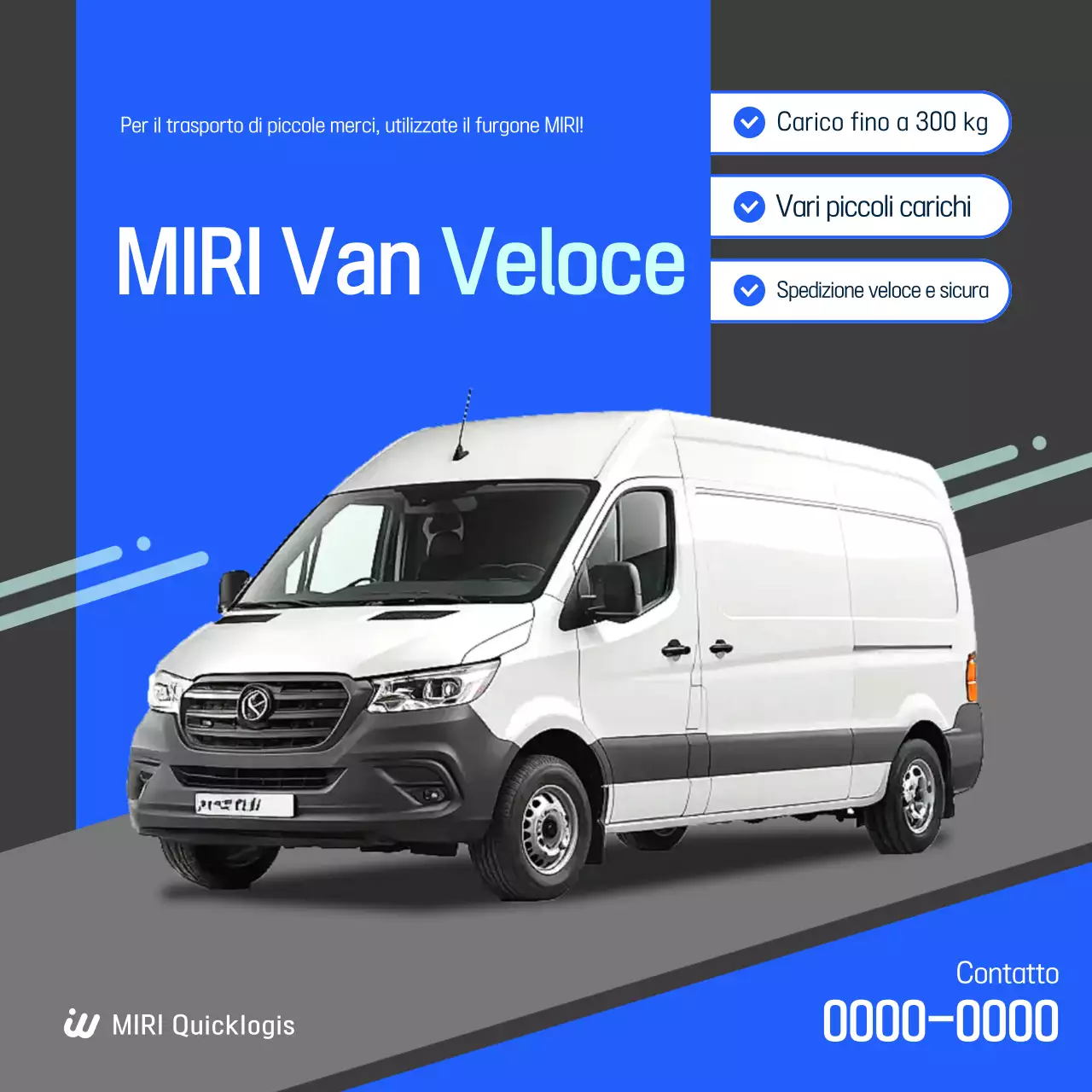 Pubblicità di Blue Modern Logistics Quick Service