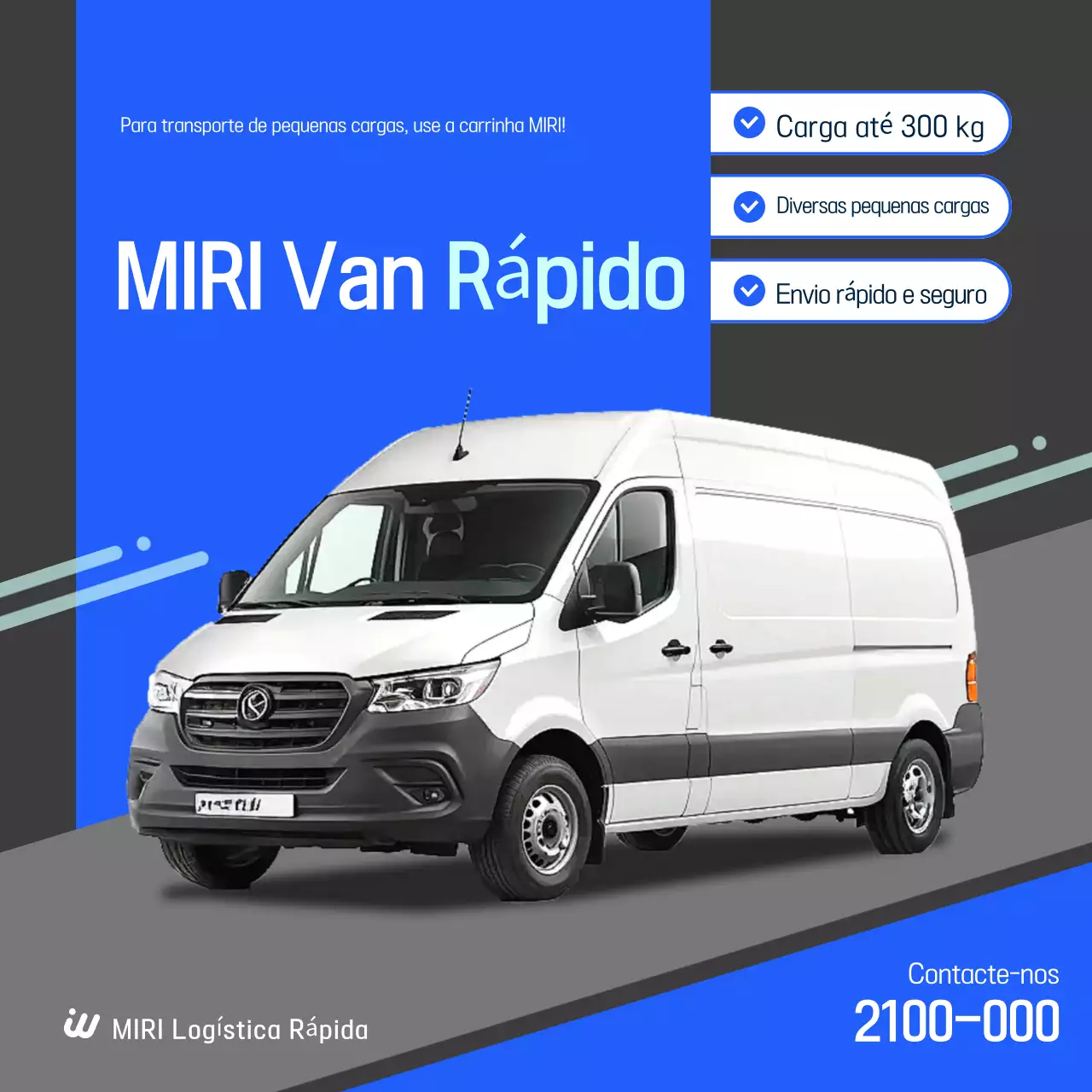 Anúncio de serviço rápido da Blue Modern Logistics