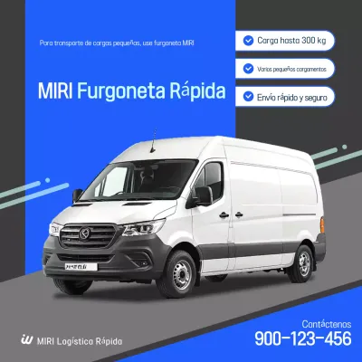 Anuncio de servicio rápido de Blue Modern Logistics