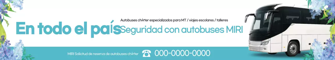 Promoción de reserva de autobús turístico Mint Clean Charter