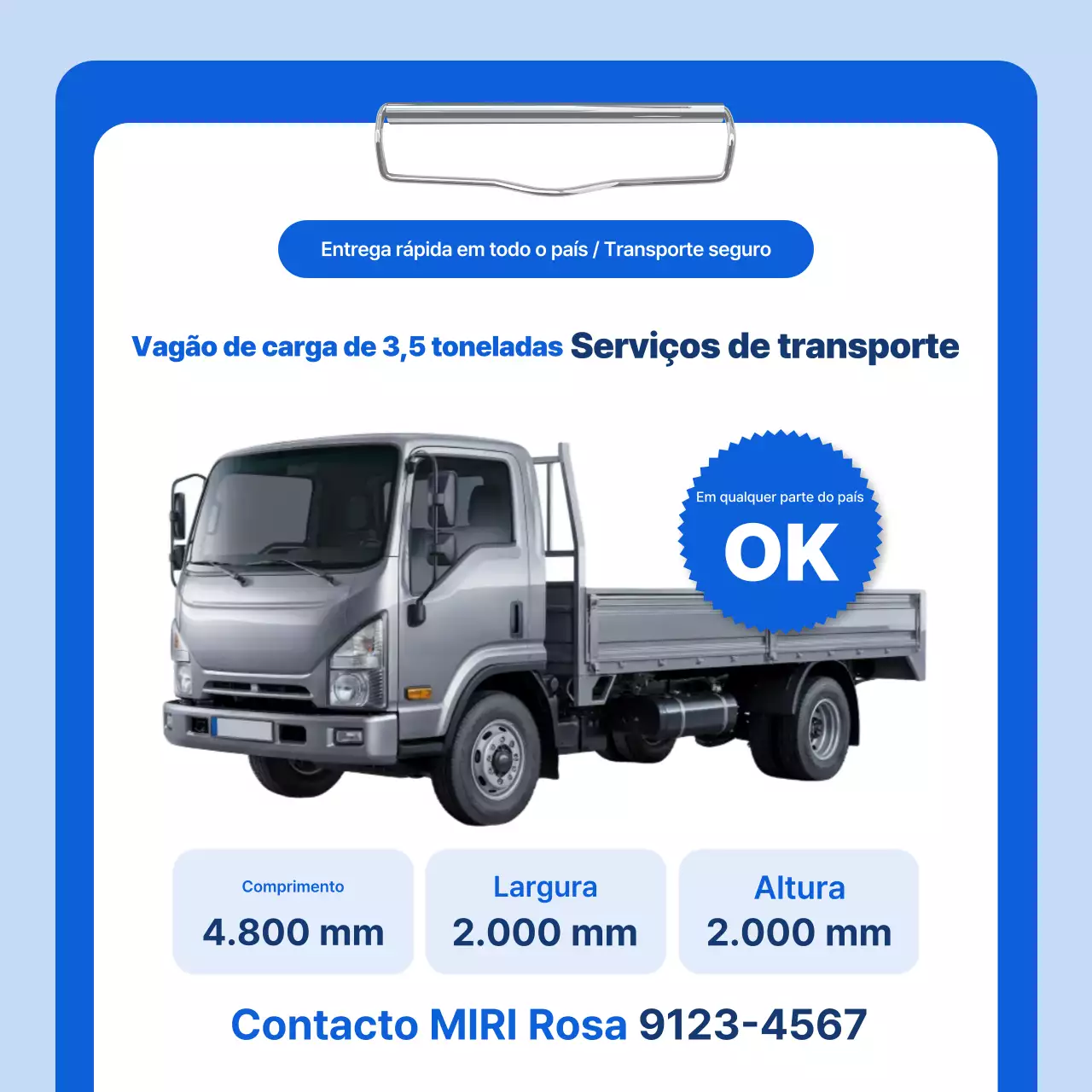 Serviço de transporte de caminhões modernos azuis