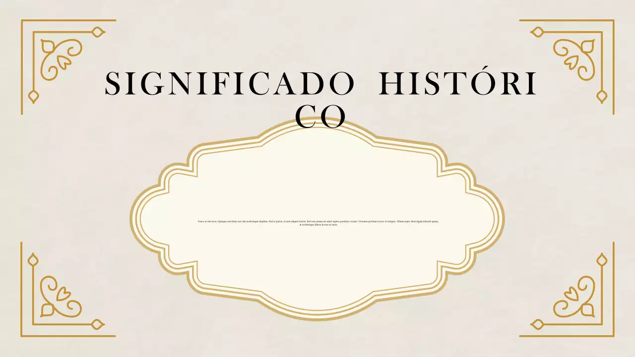 Presentación de estudios históricos clásicos beige