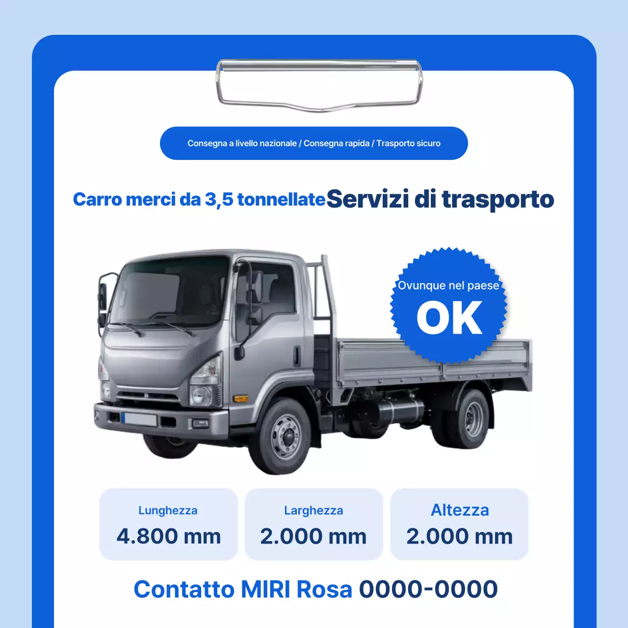 Servizio di trasporto di camion moderni blu