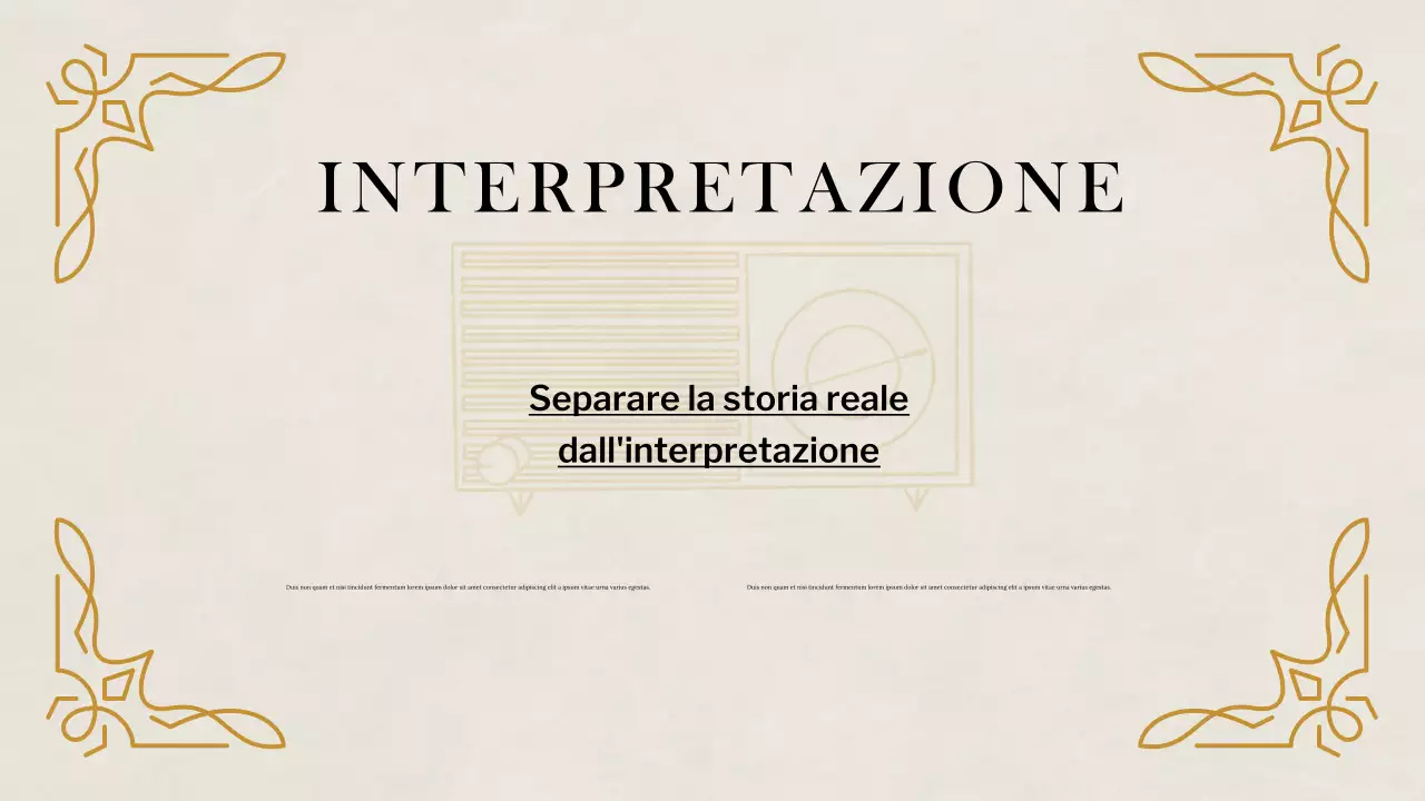 Presentazione di studi storici classici Beige